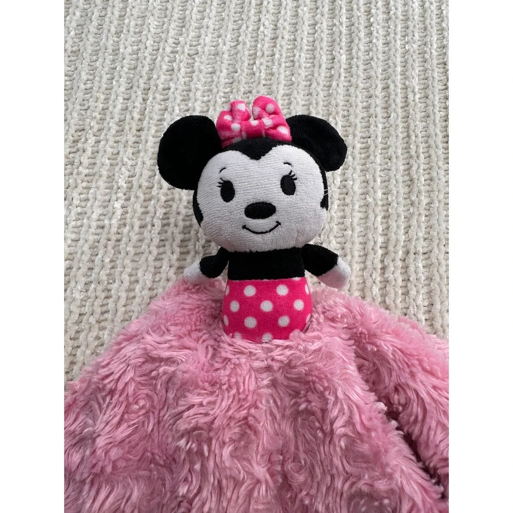 Disney Hallmark Itty Bittys Minnie Mouse Plush Baby Lovey Security Blanket Satin
